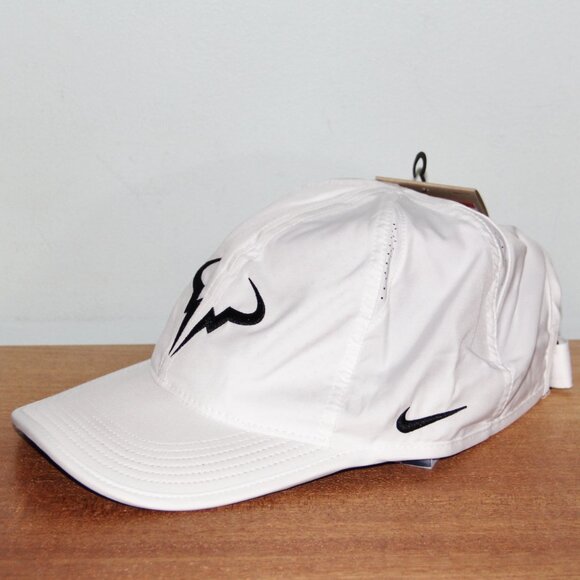Nike Rafa Nadal Dri-Fit Club Unstructured Tennis Cap Hat White Sz L/XL - Picture 2 of 5
